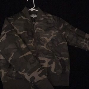 Camouflage bomber jacket